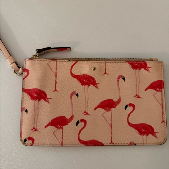 Kate Spade Pink Flamingo Wristlet - Picture 2 of 6